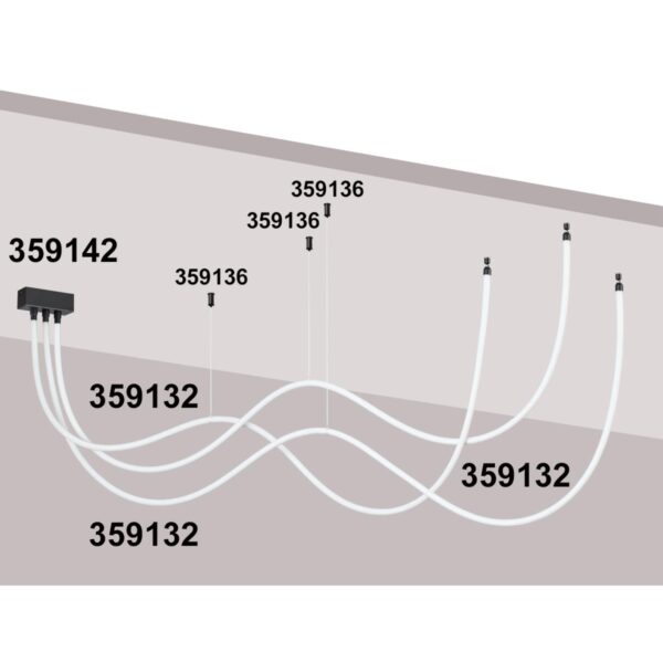 359132 KONST NT23 068 черный Светильник светодиодный IP20 LED 3000K 38W 170-265V 3800Лм RAMO