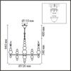 8260/8 MODERNI LN26 126 белый/хром, металл Люстра E14 8*40W 220V NANA