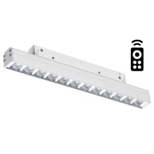fde4b1ac5534219afb485b71373b0ef4 358621 SHINO NT21 064 белый Трековый низковольтный св-к диммируемый с ДУ, со сменой цв.температуры IP20 LED 3000~6500К 12W 48V FLUM