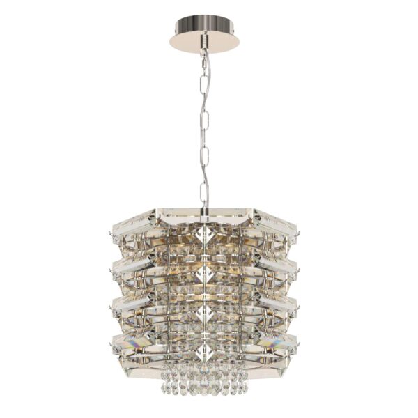 utsenka-SL6137.103.04 Светильник подвесной ST-Luce никель/прозрачный E14 4*40W