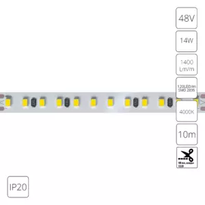 Светодиодная лента 48V 14,4W/m 4000К 10м IP20 Arte Lamp TAPE A4812010-08-4K Светодиодная лента 48V 14,4W/m 4000К 10м IP20 Arte Lamp TAPE A4812010-08-4K