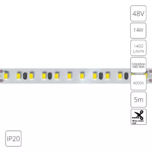 Светодиодная лента 48V 14,4W/m 4000К 5м IP20 Arte Lamp TAPE A4812010-06-4K Светодиодная лента 48V 14,4W/m 4000К 5м IP20 Arte Lamp TAPE A4812010-06-4K