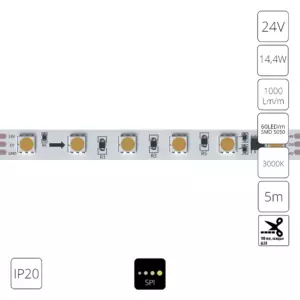 Светодиодная лента 24V 14,4W/m 3000К 5м IP20 Arte Lamp SPI A2406010-03-3K Светодиодная лента 24V 14,4W/m 3000К 5м IP20 Arte Lamp SPI A2406010-03-3K