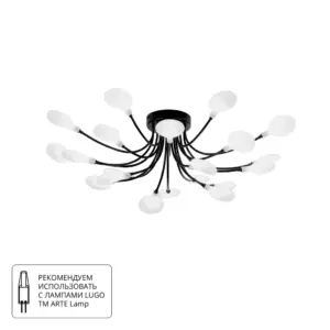 Потолочная люстра Arte lamp GUIMET A7423PL-20BK Потолочная люстра Arte lamp GUIMET A7423PL-20BK