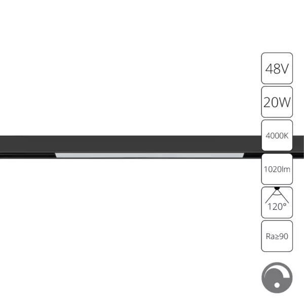 Магнитный трековый светильник Arte Lamp LINEA 0.1-10V A4683PL-1BK Магнитный трековый светильник Arte Lamp LINEA 0.1-10V A4683PL-1BK