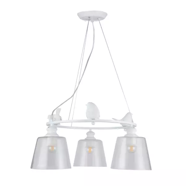 Подвесная люстра Arte Lamp PASSERO A4289LM-3WH Подвесная люстра Arte Lamp PASSERO A4289LM-3WH
