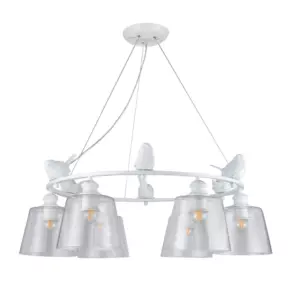 Подвесная люстра Arte Lamp PASSERO A4289LM-6WH Подвесная люстра Arte Lamp PASSERO A4289LM-6WH