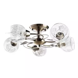 Потолочная люстра Arte Lamp MARTINA A1292PL-5AB Потолочная люстра Arte Lamp MARTINA A1292PL-5AB
