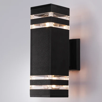Уличный настенный светильник Arte Lamp HADAR A4421AL-2BK Уличный настенный светильник Arte Lamp HADAR A4421AL-2BK