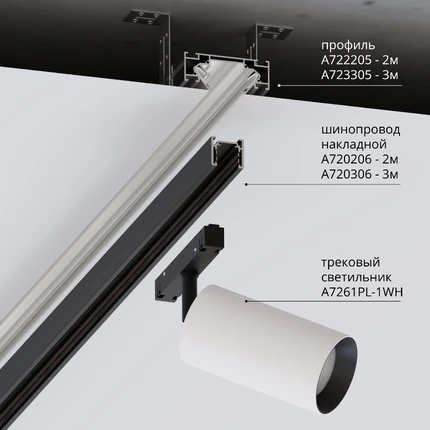 Профиль для монтажа накладного шинопровода Arte Lamp OPTIMA-ACCESSORIES A722205